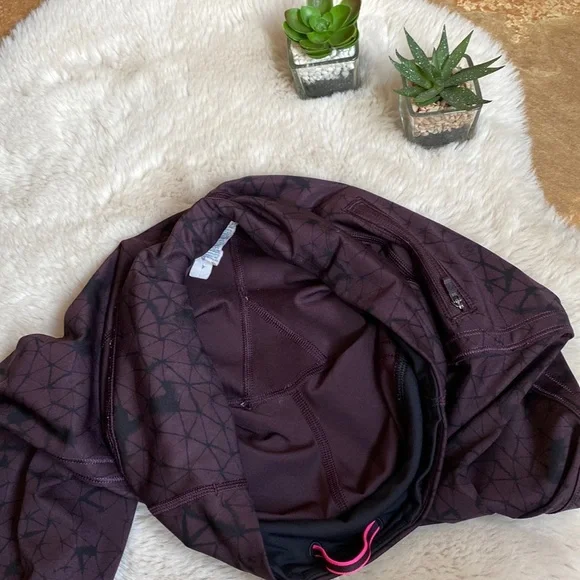 Lululemon Top Speed Crop Star Crushed Black Cherry Size 4 - Picture 9 of 16